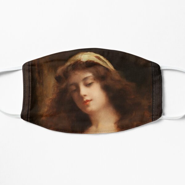 Portrait Of A Girl by Angelo Asti Classical Fine Art Old Masters Reproduction Flat Mask