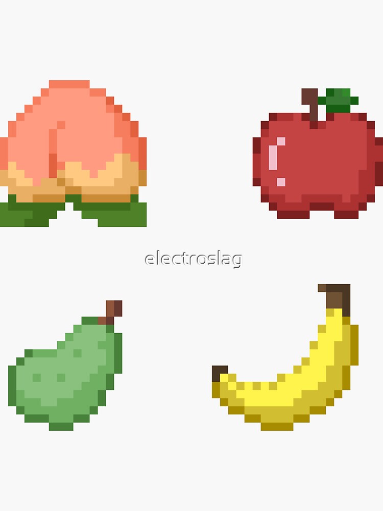 Pixel Fruits Set | 3D model