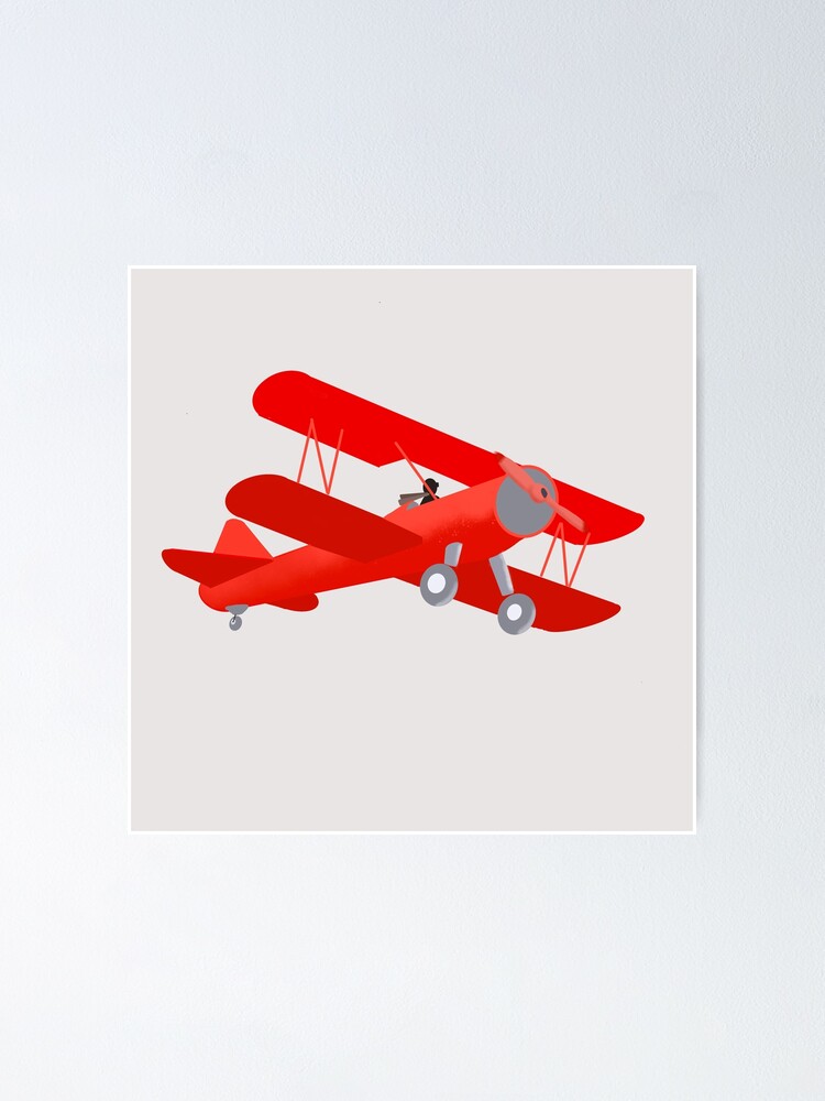 Red Baron Aircraft Vector Cartoon Illustration Stock Vector