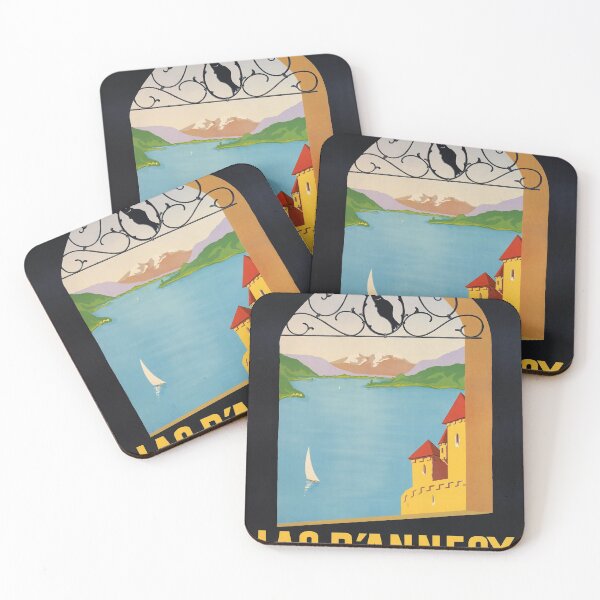 Item preview, Lac Annecy retro poster designed and sold by CorasPosters.
