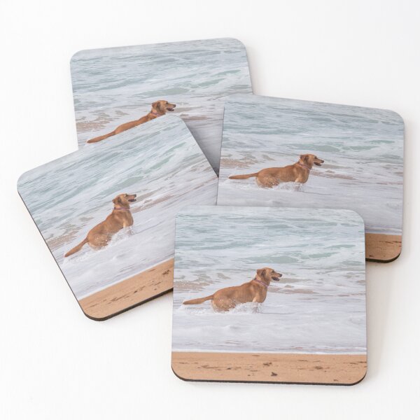 Item preview, Frankie the American Labrador Looking Happy in the Ocean Waves NSW Central Coast of Australia designed and sold by suziq1962.