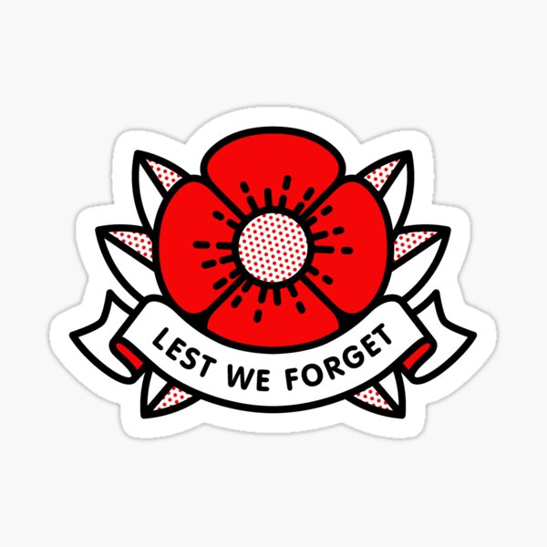 x24 Poppy Remembrance Car Stickers Small craft art Lest We  Forget*Memorial**