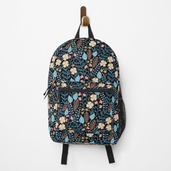 Item preview, Colorful Autumn Floral Pattern on Black designed and sold by linime1984.