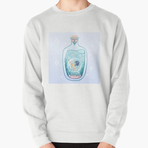 Vista previa del artículo con la obra «Cerebro de algas y niña sabia en una botella», diseñado y vendido por AetherahArt.