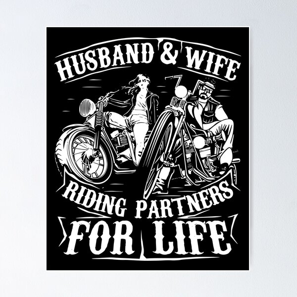 Item preview, Husband s wife riding partners for life designed and sold by CoreysRamos.