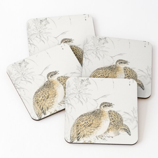 Item preview, japanese quail and gentian illustration 43380645111 designed and sold by Bird-Lore.