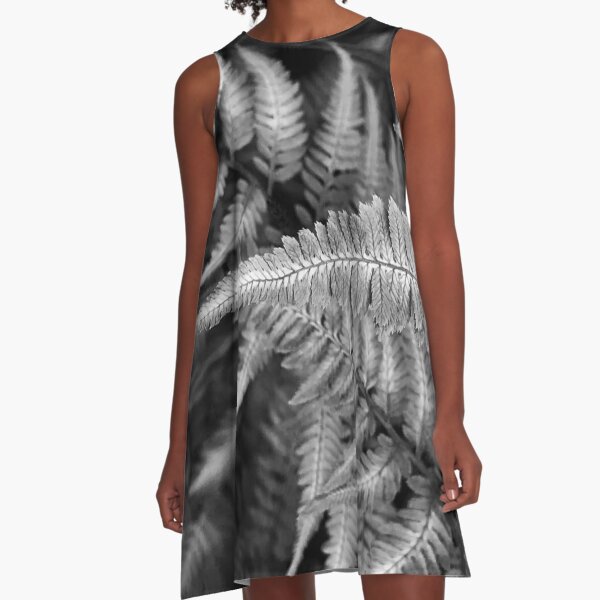 Fern Black & White A-Line Dress