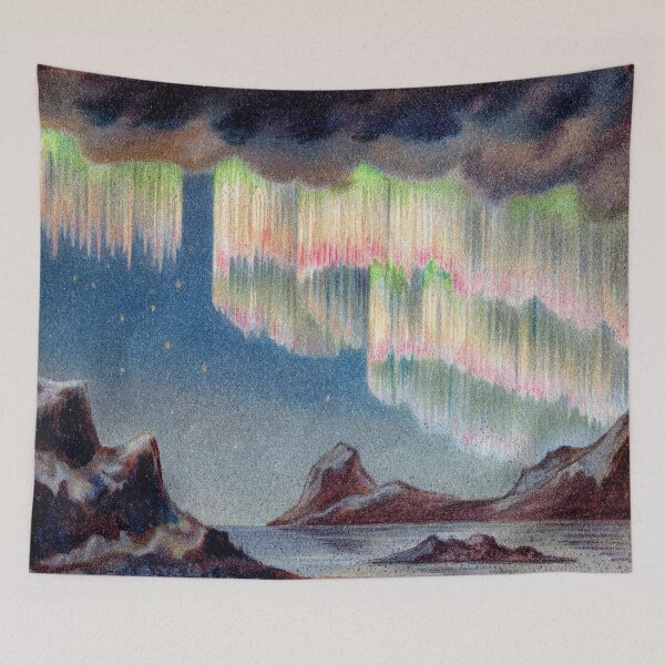 Item preview, Northern Lights Rainbow - Vintage Postcard Illustration designed and sold by elevens.