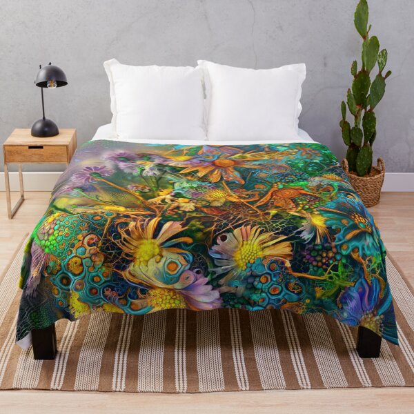 Item preview, Flower abstract digital painting designed and sold by blackhalt.