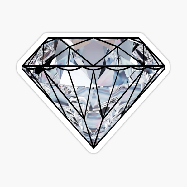 diamond  Sticker for Sale by ginvydas