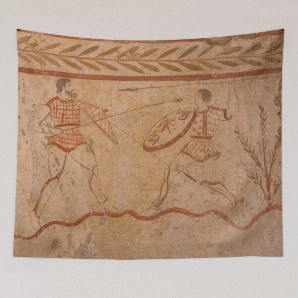 Item preview, Ancient Roman Battle Wall Painting from Paestum Italy designed and sold by Jon Shore.