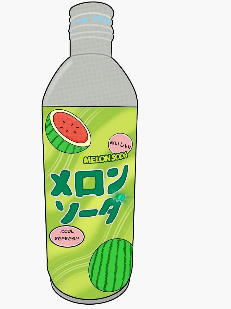 "Melon soda drink" Sticker for Sale by Jordarna Redbubble