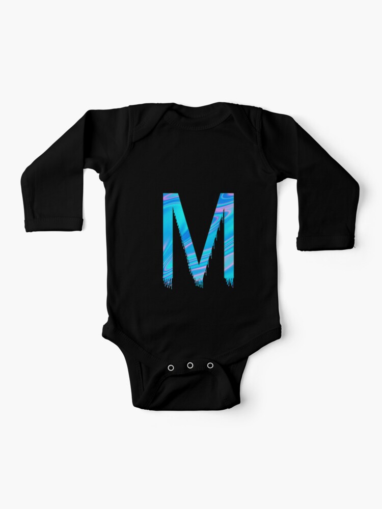Drippy Holographic Mu M Transparent Alphabet Baby One Piece By Artistryvibes Redbubble