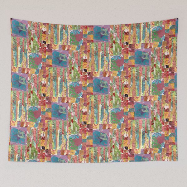 Item preview, Woven grid with a green star designed and sold by nighthawkstudio.