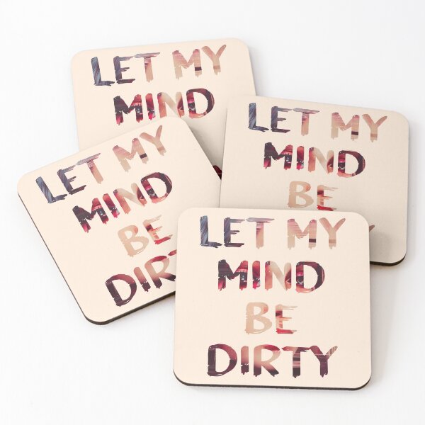 Item preview, Dirty Mind Glitch Art Quote designed and sold by raspberry-tea.