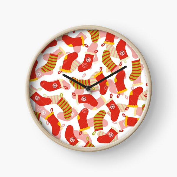 Christmas Stocking Patterns Clock