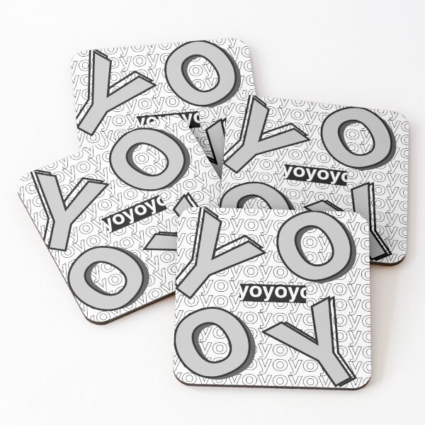 Item preview, yo yo abstract typography monochromatic design designed and sold by Kvyom.