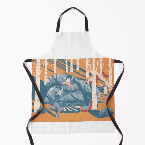 Item preview, Lovers teamwork bouldering and camping in a woods designed and sold by iswenyi.
