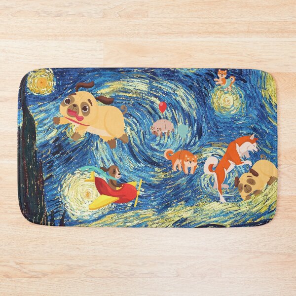Item preview, Starry night with puppies designed and sold by SpicyCherrys.