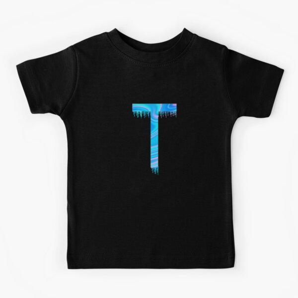 Drippy Holographic Tau/T Transparent Alphabet. Kids T-Shirt