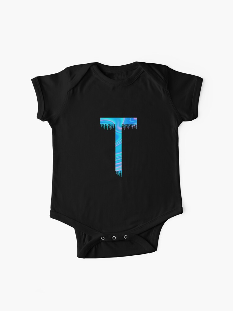 Drippy Holographic Tau T Transparent Alphabet Baby One Piece By Artistryvibes Redbubble