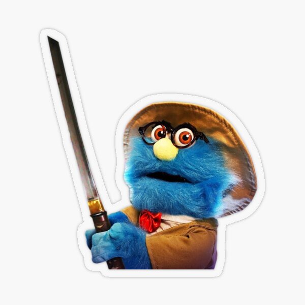 The Professor as a Samurai Transparent Sticker