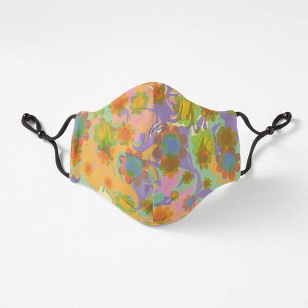Groovy Psychedelic Floral Pattern Fitted 3-Layer
