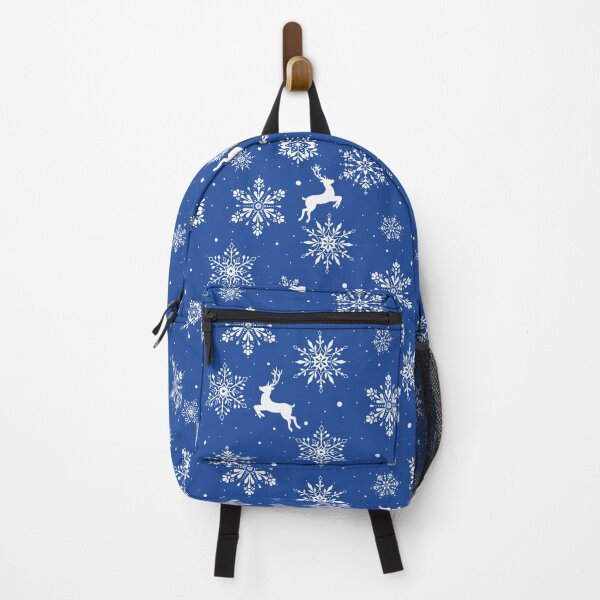 Item preview, Christmas Reindeers Snowflakes Blue designed and sold by SSSowers.