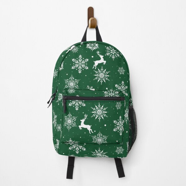 Item preview, Christmas Reindeers Snowflakes Green designed and sold by SSSowers.