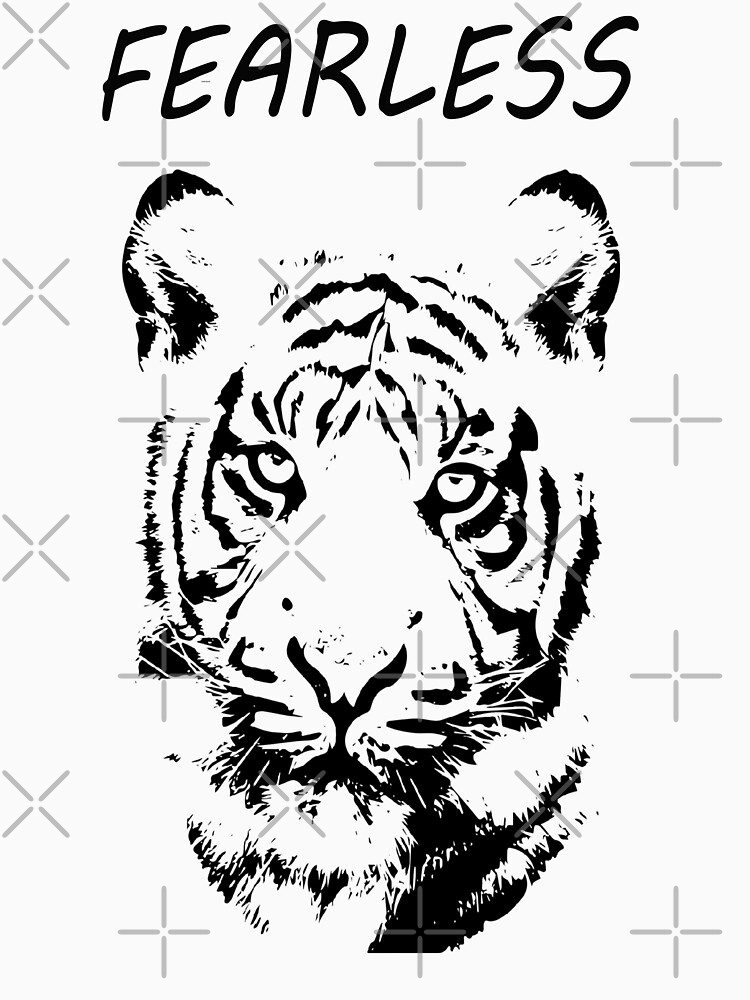  Fearless Tiger Design T-Shirt : Clothing, Shoes & Jewelry