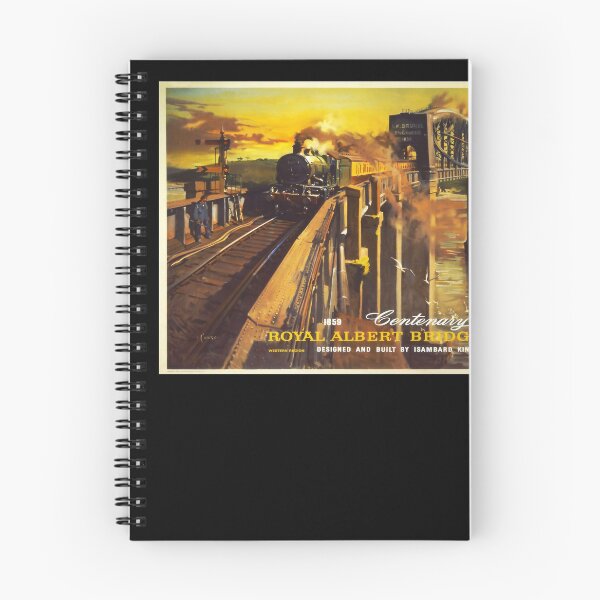 Item preview, Royal Albert Bridge retro poster designed and sold by CorasPosters.