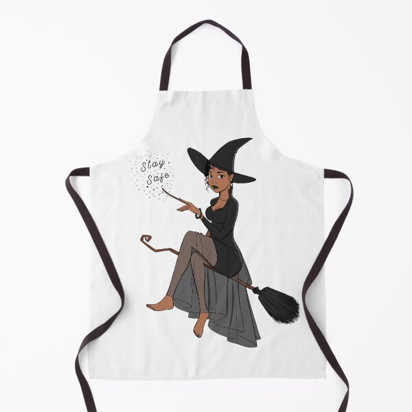 Item preview, Cute African American Halloween Witch Stay Safe designed and sold by K3DreamKreations .