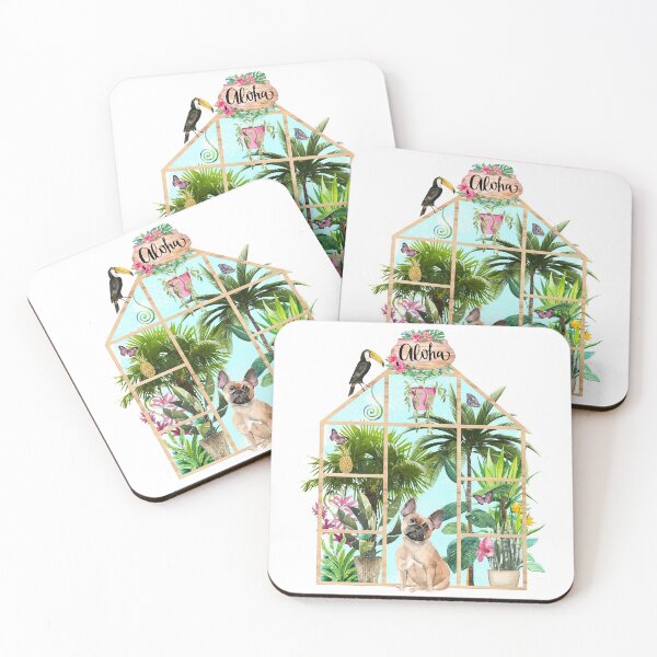 Item preview, Tropical Summerhouse - French Bulldog designed and sold by Amanda-Lakey.