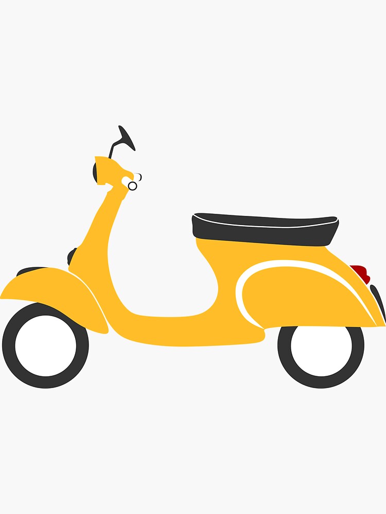 Vespa scooter yellow by StudioAnkes