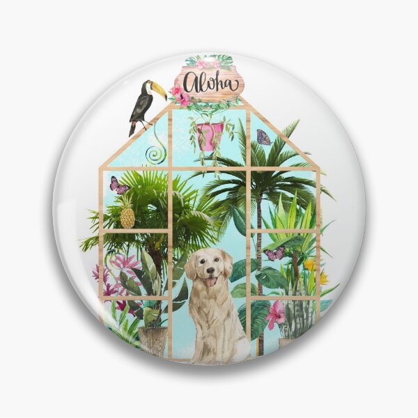 Item preview, Tropical Summerhouse - Golden Retriever designed and sold by Amanda-Lakey.