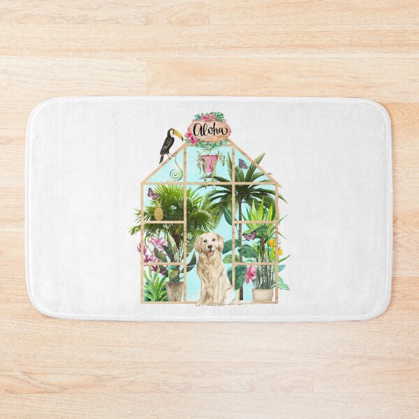 Item preview, Tropical Summerhouse - Golden Retriever designed and sold by Amanda-Lakey.