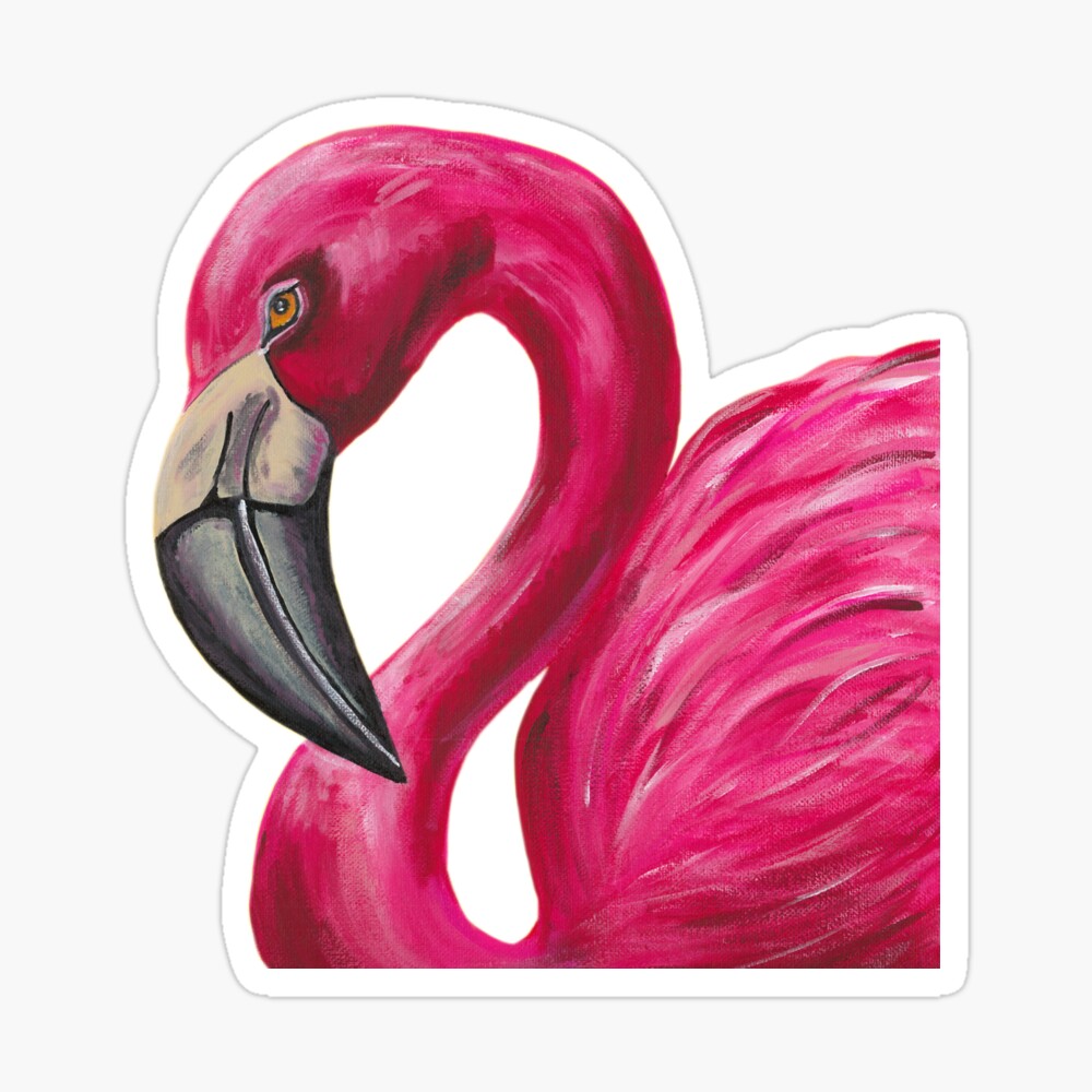 Page De Garde Cahier Flamant Rose Impression sur toile for Sale avec l'œuvre « Peinture flamant rose - oeuvre originale » de l'artiste Katemunns | Redbubble