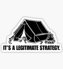 RvB Camping its a legitimate strategy (Black) Sticker