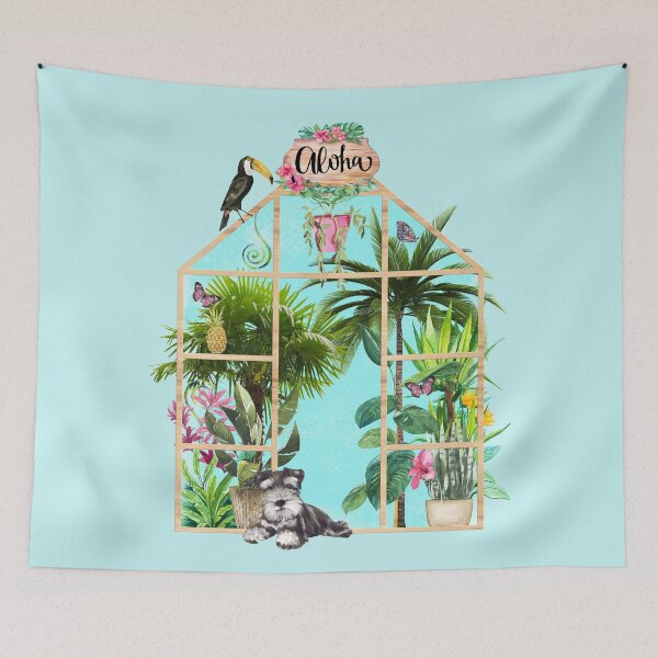 Item preview, Copy of Tropical Summerhouse - Miniature Schnauzer designed and sold by Amanda-Lakey.