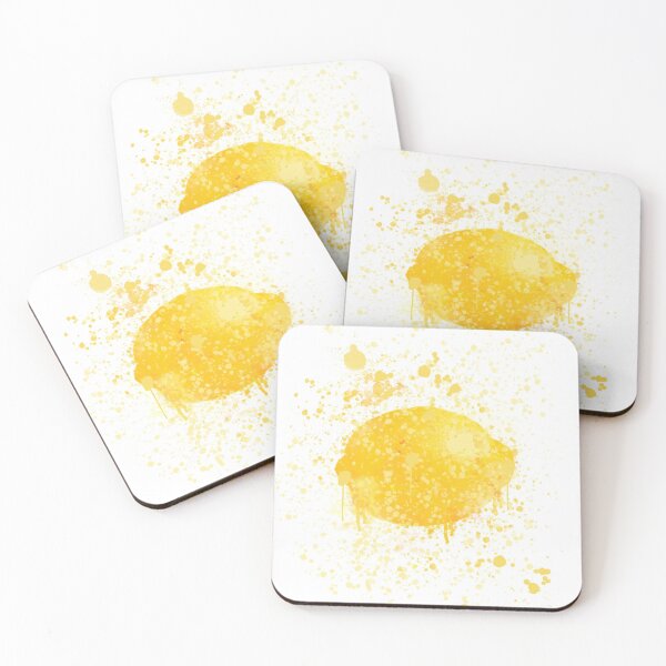Item preview, Watercolor lemon with paint splashes designed and sold by suzcreate.