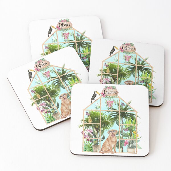 Item preview, Tropical Summerhouse - Golden Labrador  designed and sold by Amanda-Lakey.