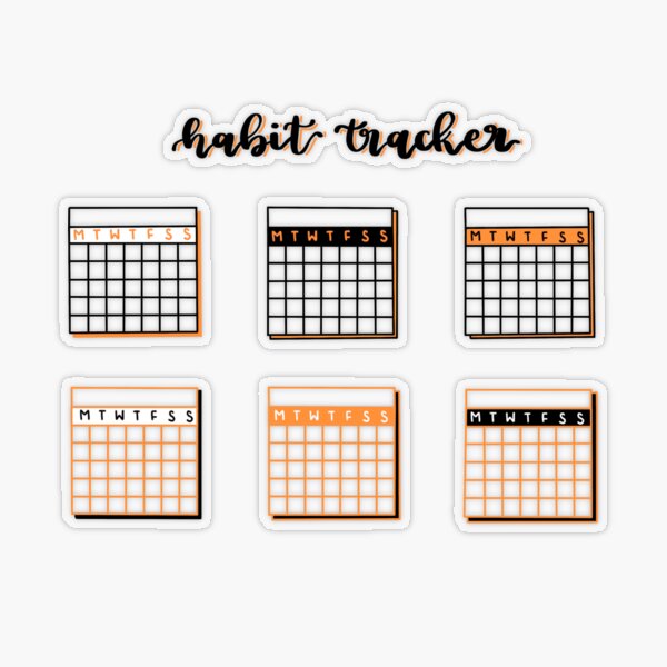  Weekly Habit Tracker Planner Stickers, Habit Tracker