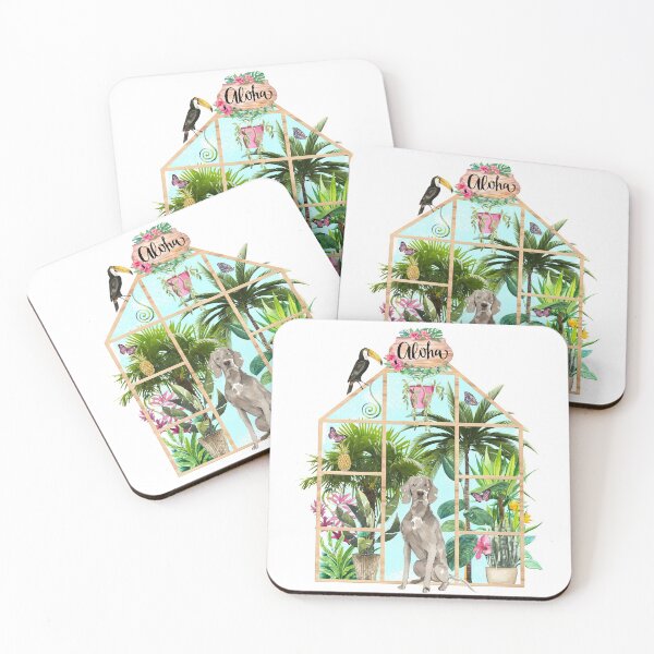 Item preview, Tropical Summerhouse - Weimaraner  designed and sold by Amanda-Lakey.