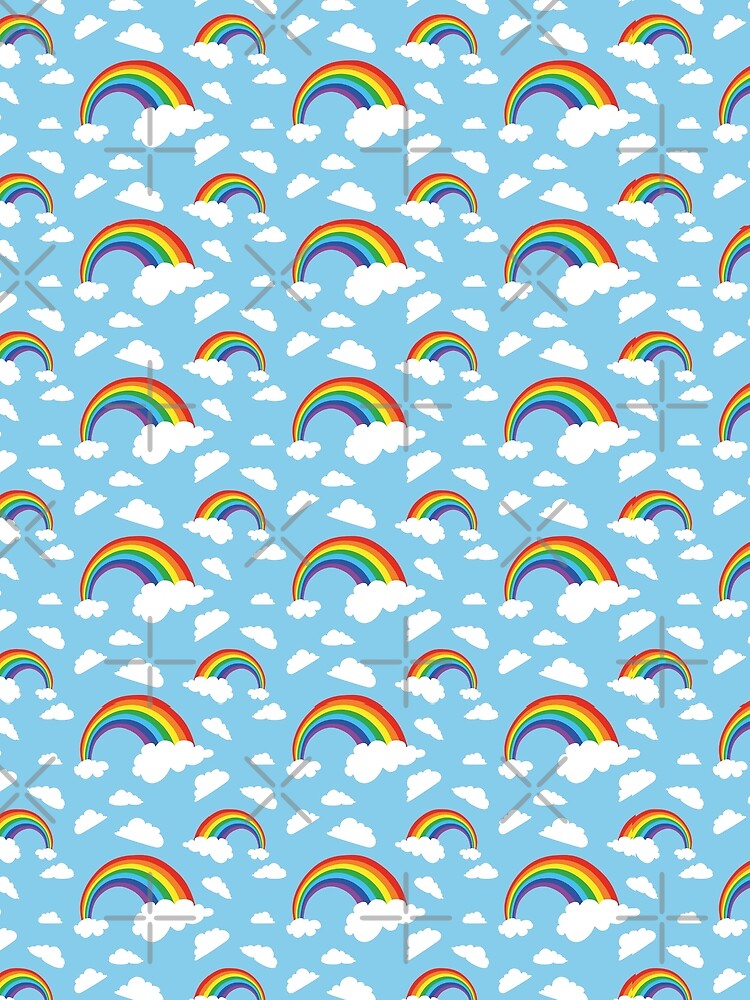 Thumbnail 3 of 3, Scarf, Bright Rainbow Pattern designed and sold by Pattern-Way.