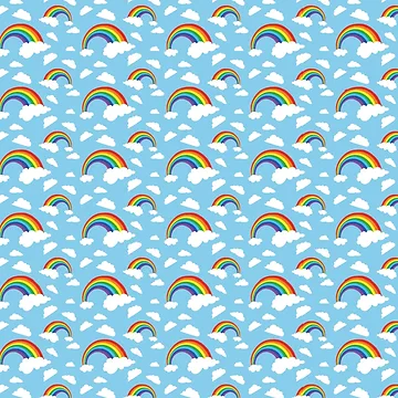 Artwork thumbnail, Bright Rainbow Pattern by Pattern-Way