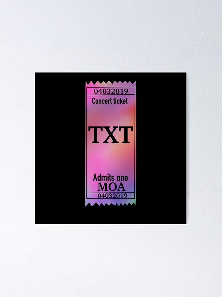 "Sticker TXT concert ticket kpop" Poster by AmyDoungel Redbubble