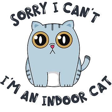 Artwork thumbnail, Sorry I Can’t I’m an Indoor Cat by Dollfacedesign