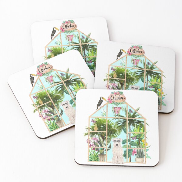 Item preview, Tropical Summerhouse - Soft Coated Wheaten Terrier designed and sold by Amanda-Lakey.