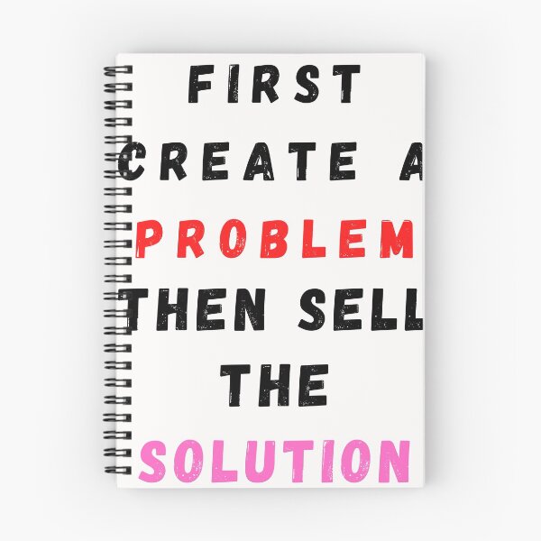 Item preview, First Create A Problem Then Sell The Solution Black designed and sold by DarkHumorstore.