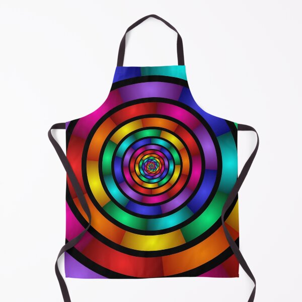 Item preview, Round and Psychedelic Colorful Modern Fractal Art designed and sold by gabiwArt.